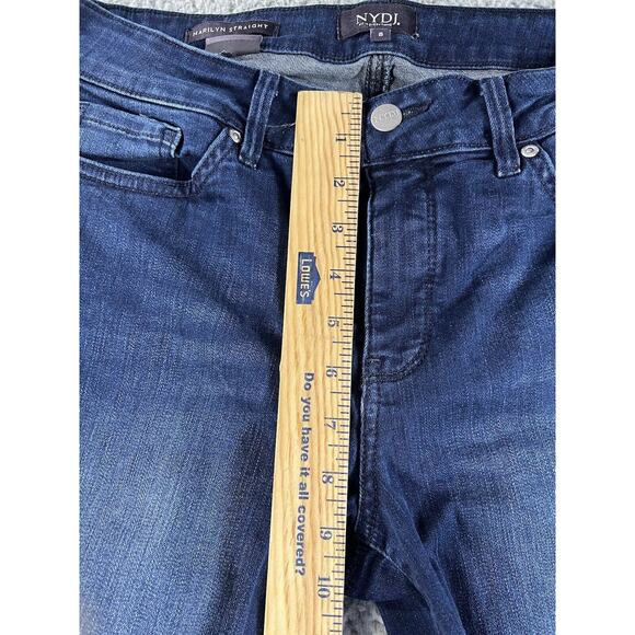 NYDJ Jeans Women 8 Marilyn Straight Mid Rise Lift Tuck Minimalist Casual Capsule - Picture 6 of 11